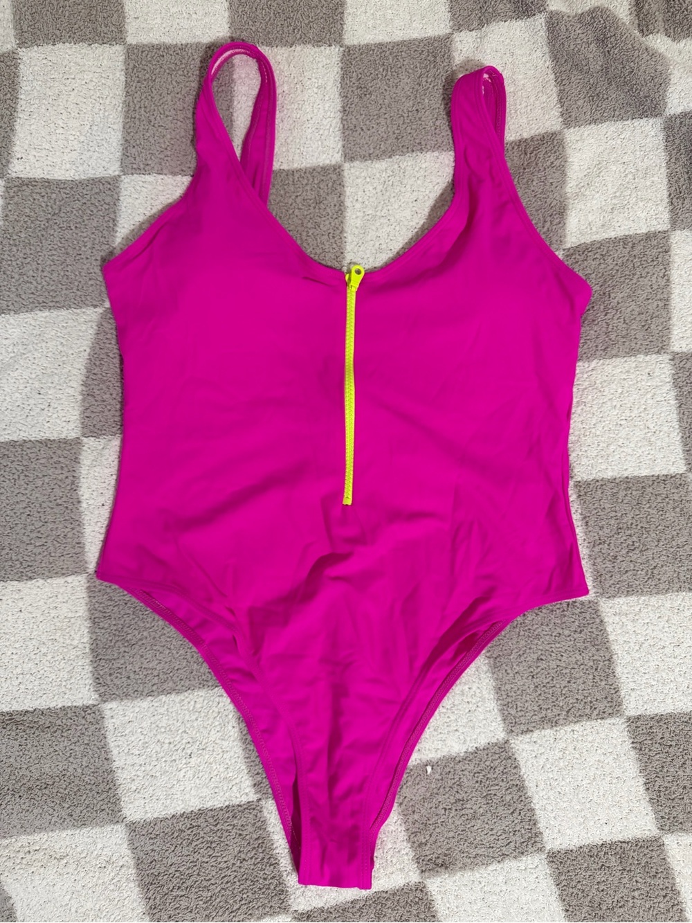 Zaful Hot Pink One-Piece Swimsuit
